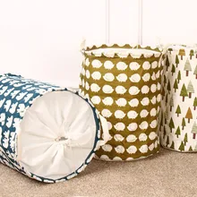 Новая мода Горячая Vogue практичная складываемая, хлопковая, для белья стиральная одежда корзина для белья игрушка сумка корзина для хранения 3 узора