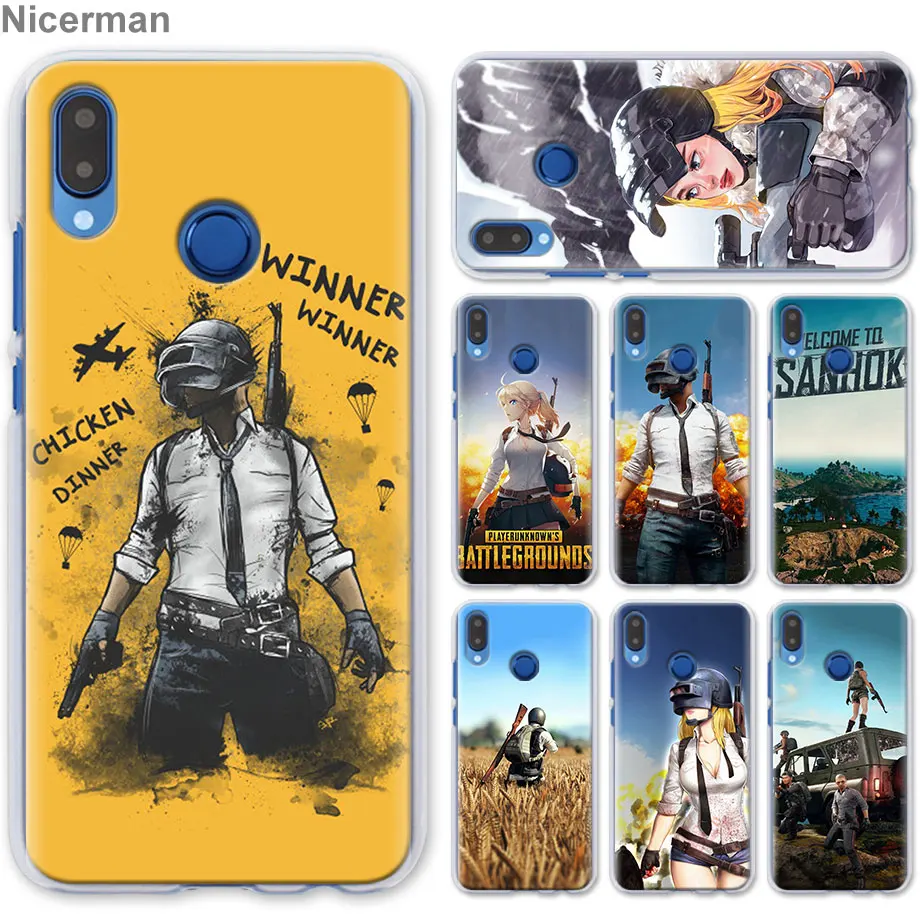 

Playerunknown's Battlegrounds PUBG Clear Case for Huawei Honor Y9 Y7 Y5 Y6 Y9 2019 Honor 10 20 Lite 8X 8A Play Phone Case Coque