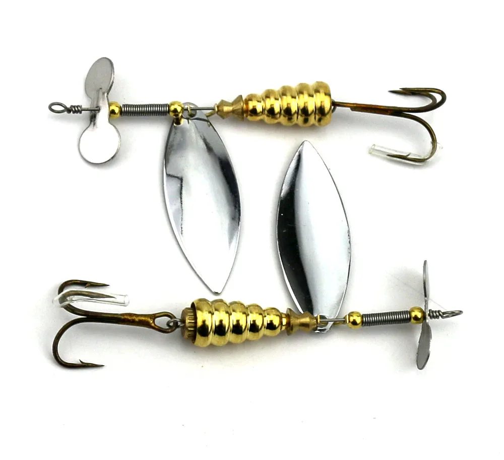 5pcs 9.2cm 12.5g Artificial Hard Fishing lure Metal Spinnerbait Spoon