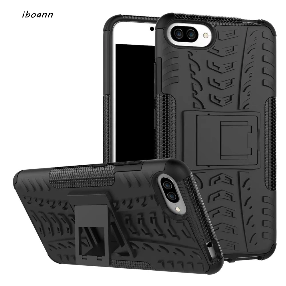 iboann For ASUS zenfone 4 max ZC554KL 5.5 inch cases Hard Cover Heavy Duty Armor Hybrid Rugged Rubber Silicone Stand Phone Case |