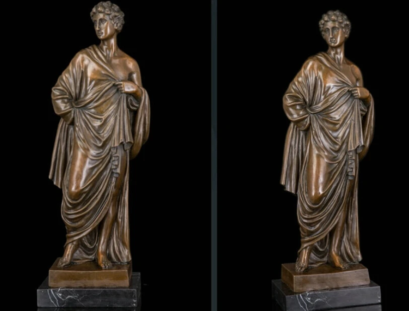 

Art Deco Sculpture Ancient Roman Empire Noble Man Bronze Statue R0712 Discount 35%