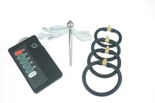 Multi electric shock penis plug urethral electro stimulation cock rings clitoris massager medical themed sex toys