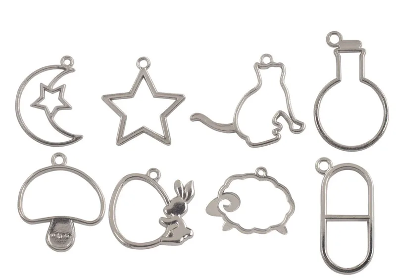 

20PCS Antiqued Style Assorted Hollow Frame Cabochon Setting Charms