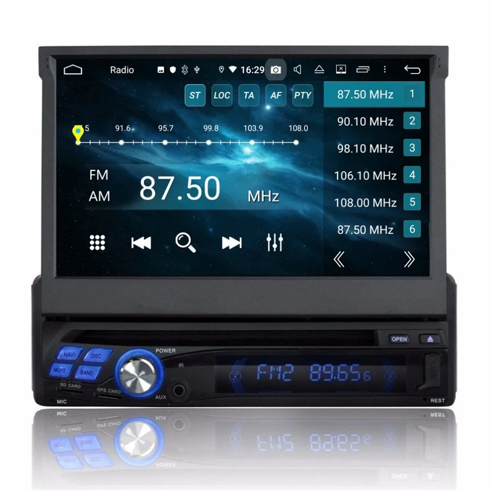Clearance 4gb+64gb Android 9.0 Octa Core 1 din 7" Universal Car DVD Radio GPS Multimedia Head Unit Bluetooth 4.2 WIFI USB DVR Mirror-link 3