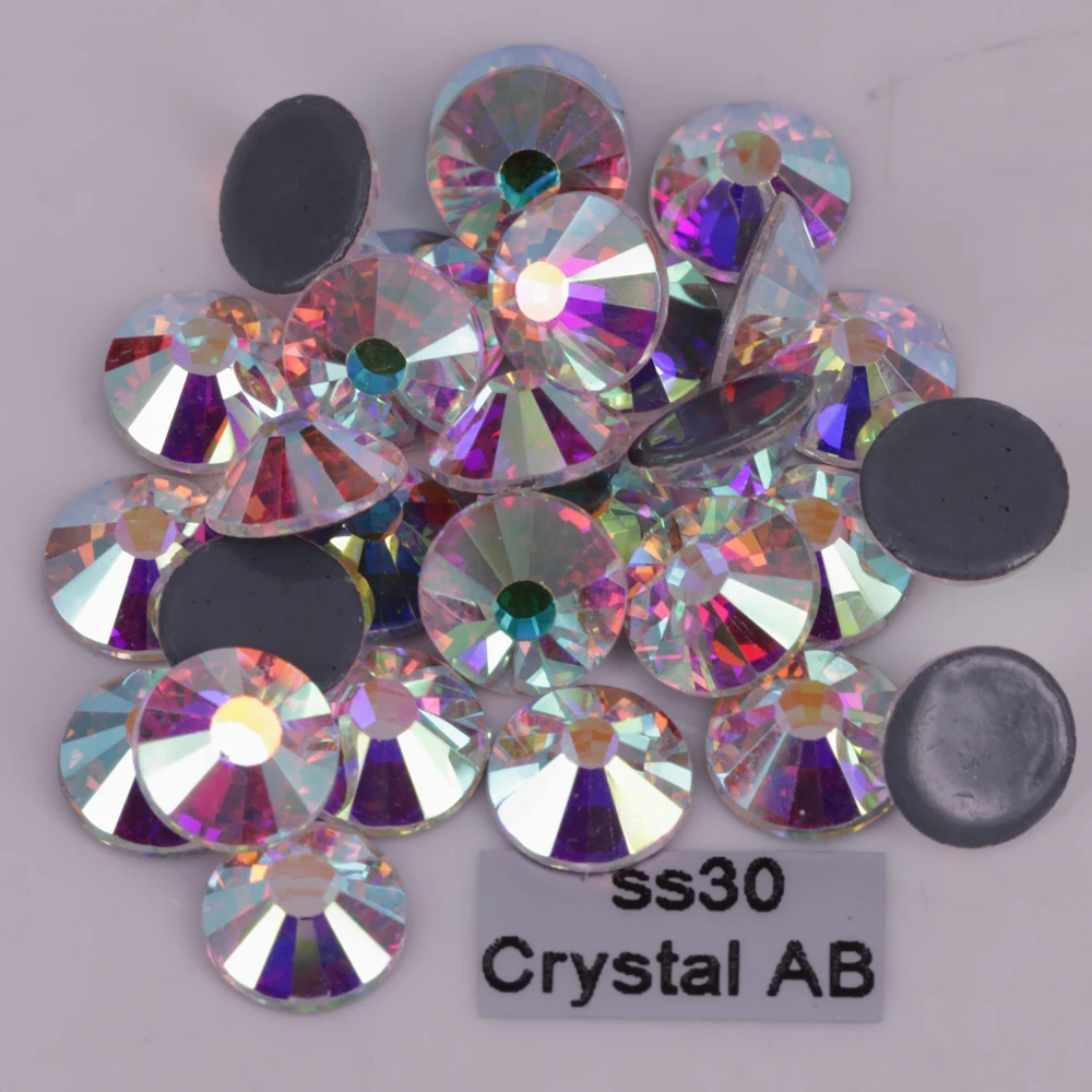 288 шт./лот, ss30(6,3-6,5 мм) высокое качество кристалл dmc AB железо на стразы/горячая фиксация стразы