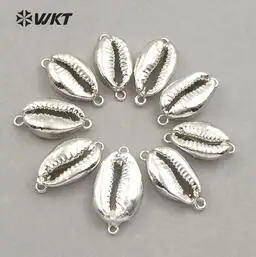 Vermeil 18k gold over 925 sterling silver cowrie shell connector sea shell cowrie shiny gold cowrie shell connector shell connector