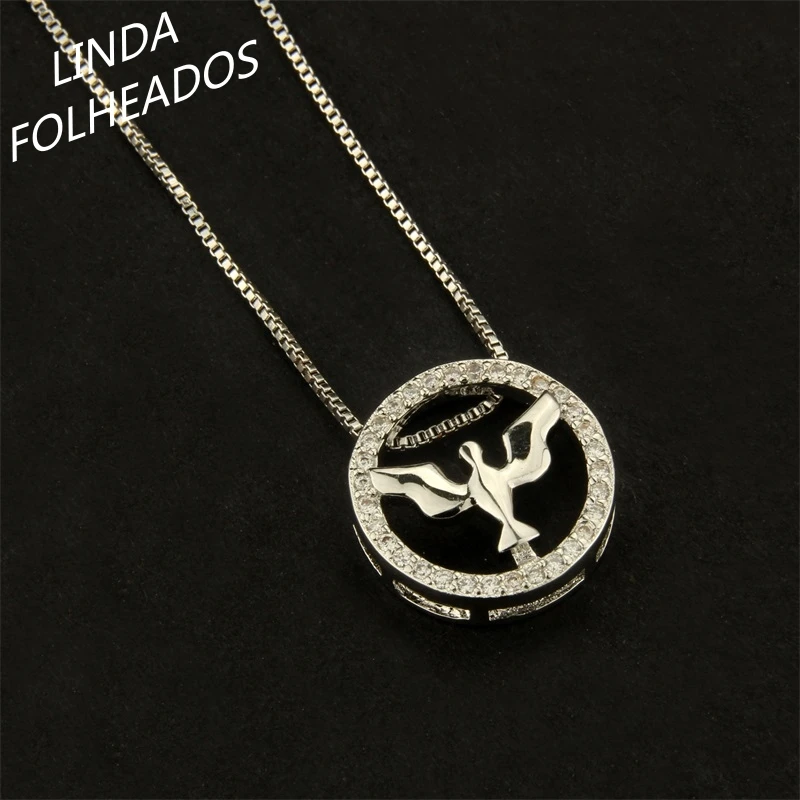 New Arrival Tiny Delicate Round Bird White Color Bridal Wedding Pendant Necklace Jewelry for Women Gift Anniversary Party | Украшения и