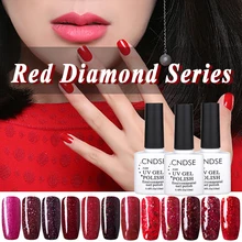 10ml UV Gel Nail Polish Red Diamond Series UV Lamp Soak off Gel Polish Gel Lak Vernis Semi Permanent Gelpolish