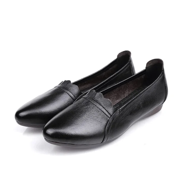 

EAGSITY Genuine Leather loafers for women flat pointed toe slip on driving casual comfortable work outdoor ladies dress shoes
