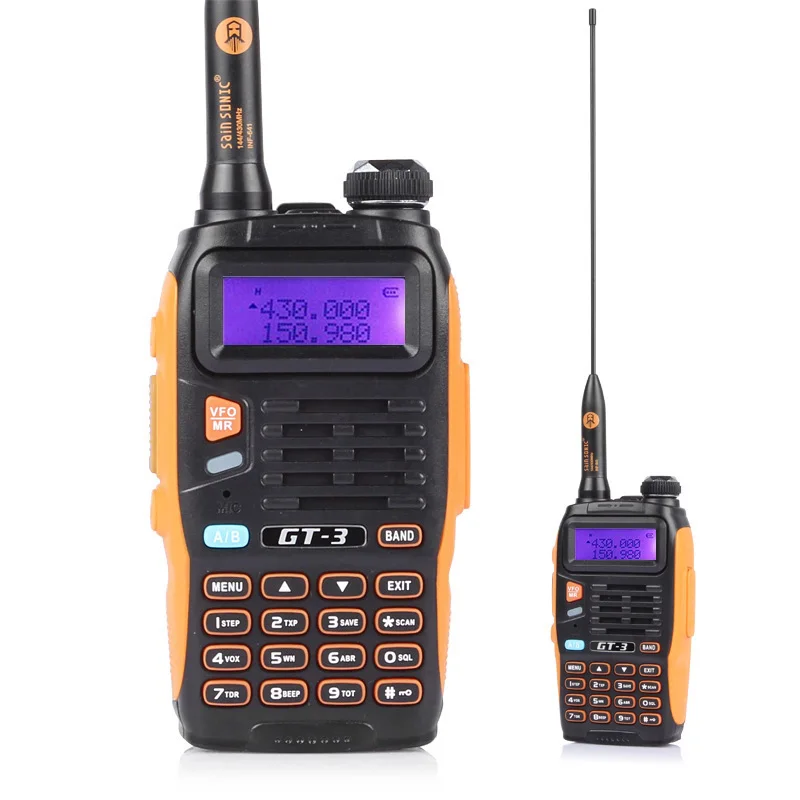 Baofeng GT-3 Mark II VHF/UHF 136-174/400-520 MHz двухполосная рация с кабелем для программирования/дистанционным динамиком