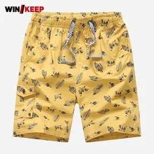 Летние пляжные мужские шорты с цветочным принтом, удобные шорты для серфинга и плавания, мужские шорты размера плюс 4XL