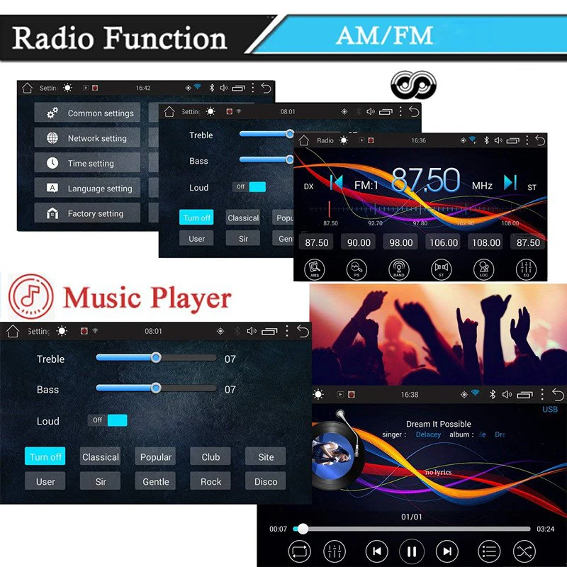 Panlelo 2 Din Android Авто Радио 7 дюймов стерео аудио 1080P с Bluetooth Wifi FM AM радио видео плеер gps навигация