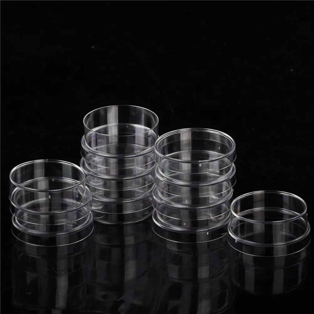 Лабораторное оборудование практические стерильные чашки Петри с крышками для лабораторная пластина, дрожжи химический инструмент лабораторные принадлежности 10 шт