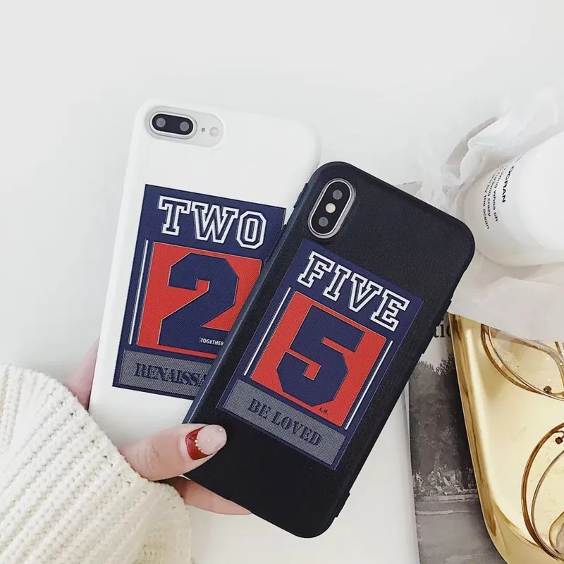 Мода письмо два пять Мягкий силиконовый чехол для iPhone XS X 6 6s плюс Конфеты Матовый