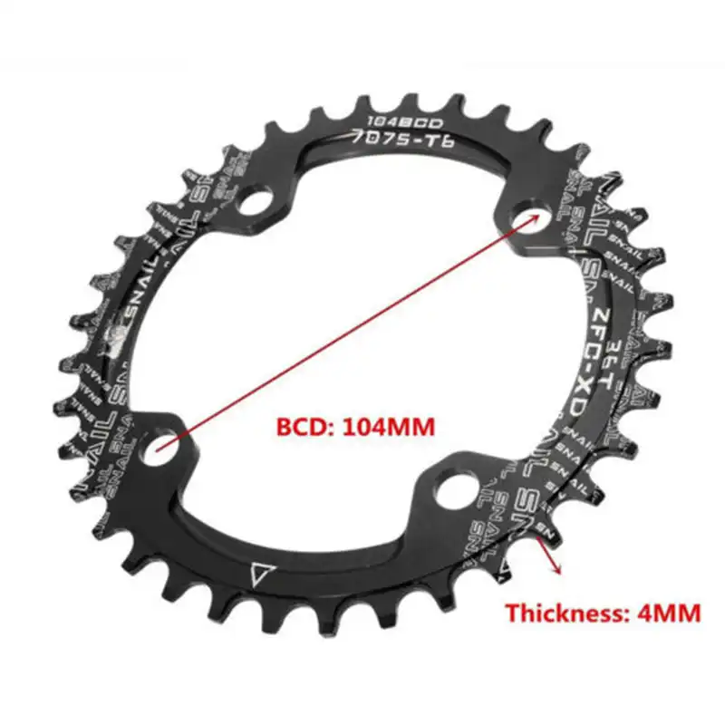 30T-42T BCD104mm Chainring Mountain Road Bicycle Narrow Wide Aluminum Chainwheel
