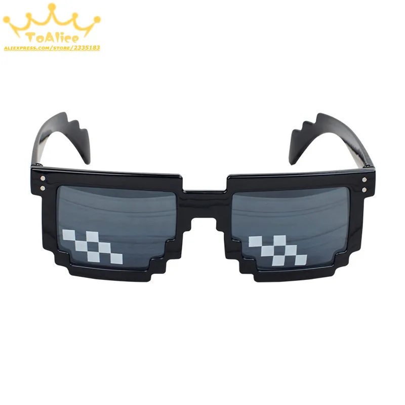 Funny Anime Game OW LOL Women Men Sunglasses Mosaic Pixel Sun Glasses ...