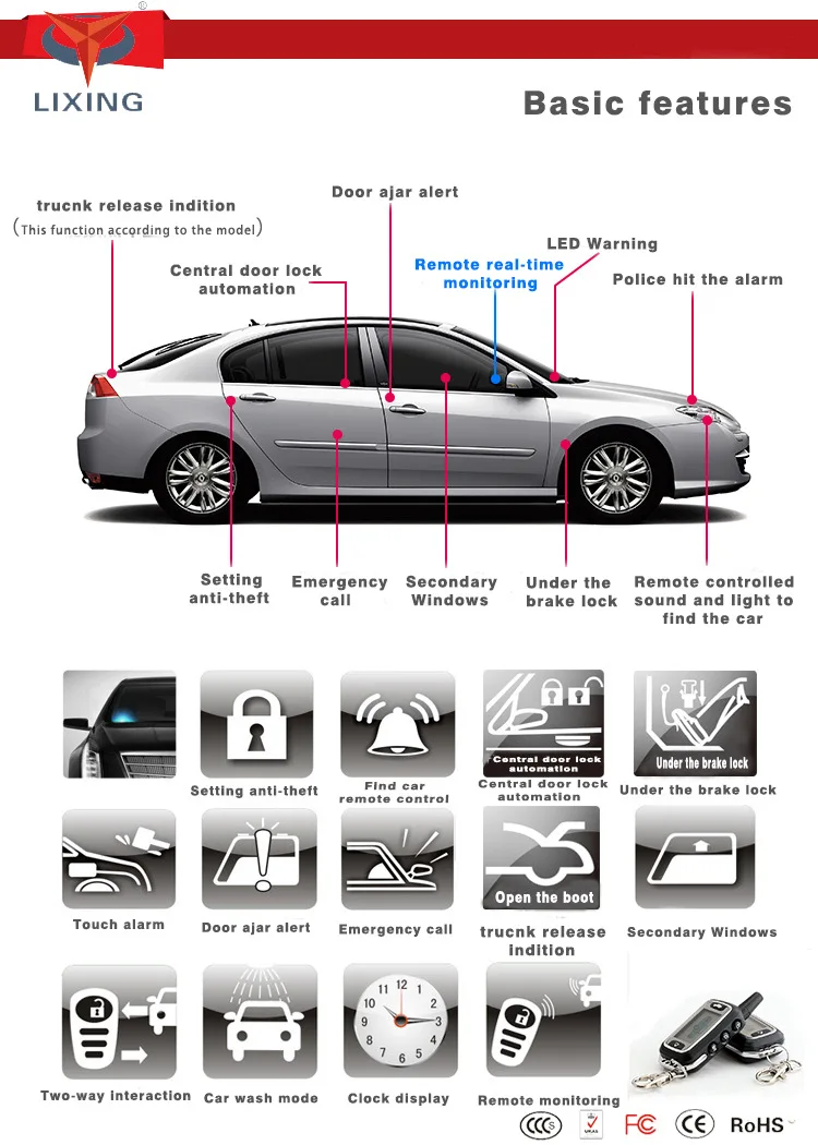 remote start for land rover car alarm Automatic Trunk Opening keyless entry system for excalibur central locking starline a93