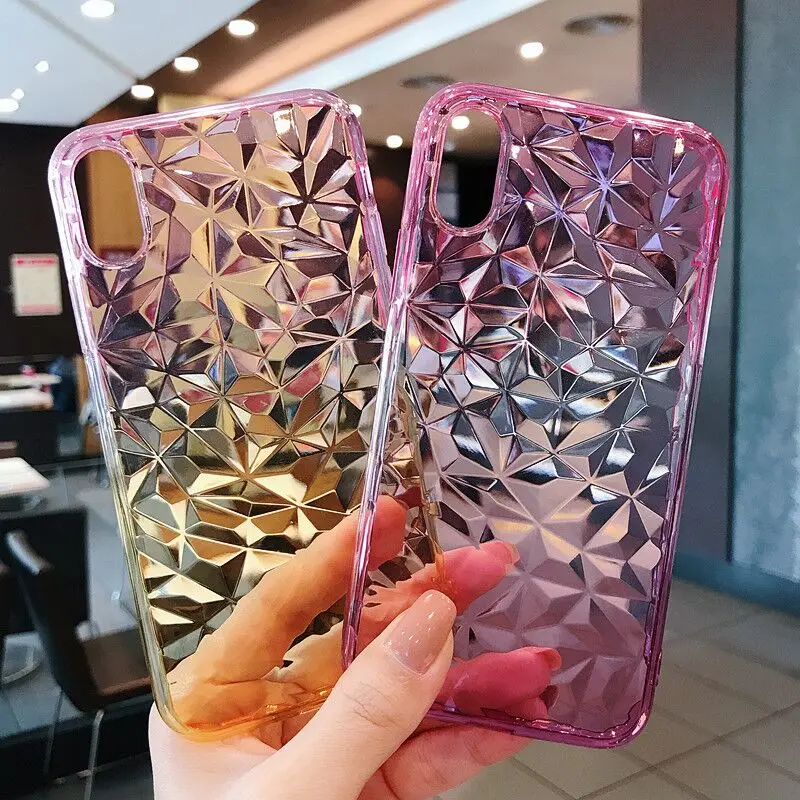 

Luxury Diamond Texture Case For Huawei P20 P20 Pro Case Transparent Cover Silicone Soft Phone Back Cases For Huawei P20 P20 Pro