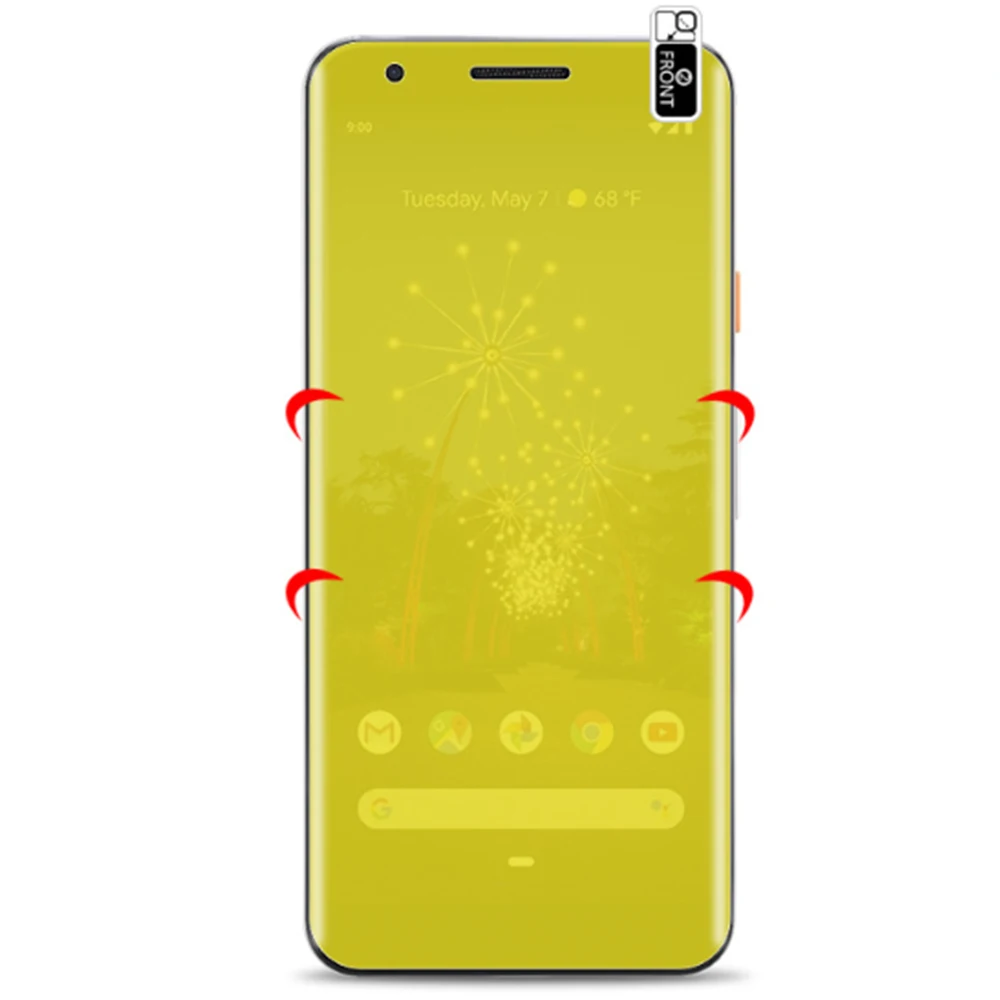 5D мягкая Гидрогелевая пленка Pixel 2 3 3A защита экрана размера xl для Google 3XL 2XL 3AXL