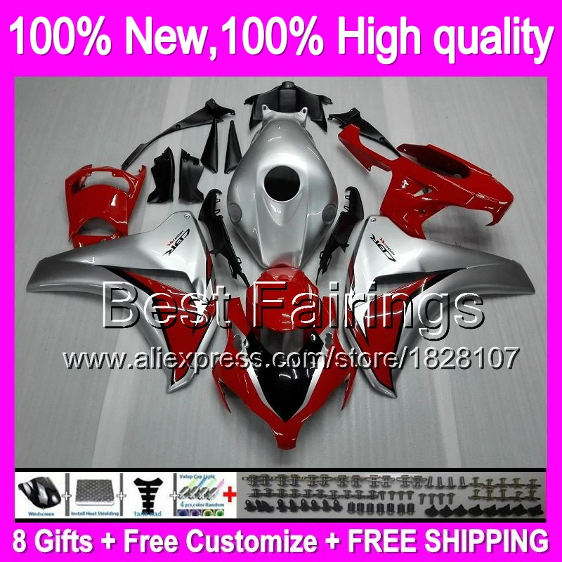 Fairing For HONDA CBR 1000RR CBR1000 RR 08 09 10 11 Red silvery 40B138