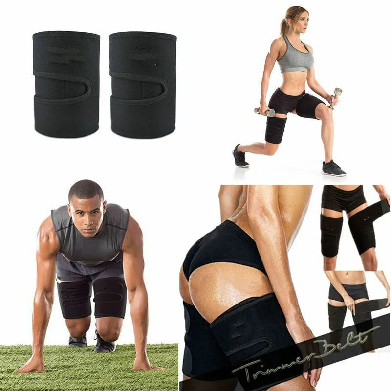 

Leg Shaper Sauna Sweat Thigh Trimmers Calories off Warmer Slender Slimming Legs Fat Thermo Neoprene Compress Belt Face Lift Tool
