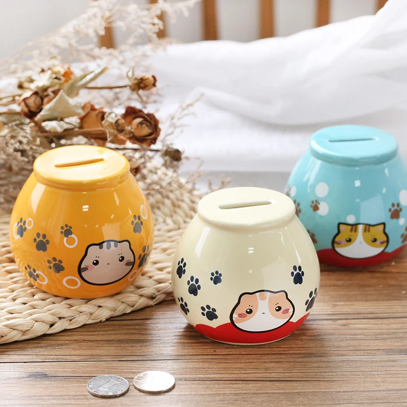 Ceramic Piggy Bank Cute Animal Money Box Coin Home Decoration Accessories Children's Gift | Дом и сад