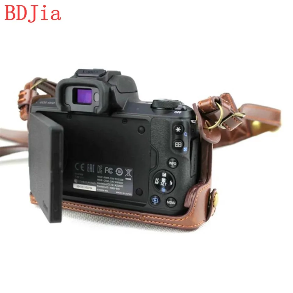 Новый роскошный кожаный чехол для камеры Canon EOS M50 Kiss M (15 45 объектив) сумка из