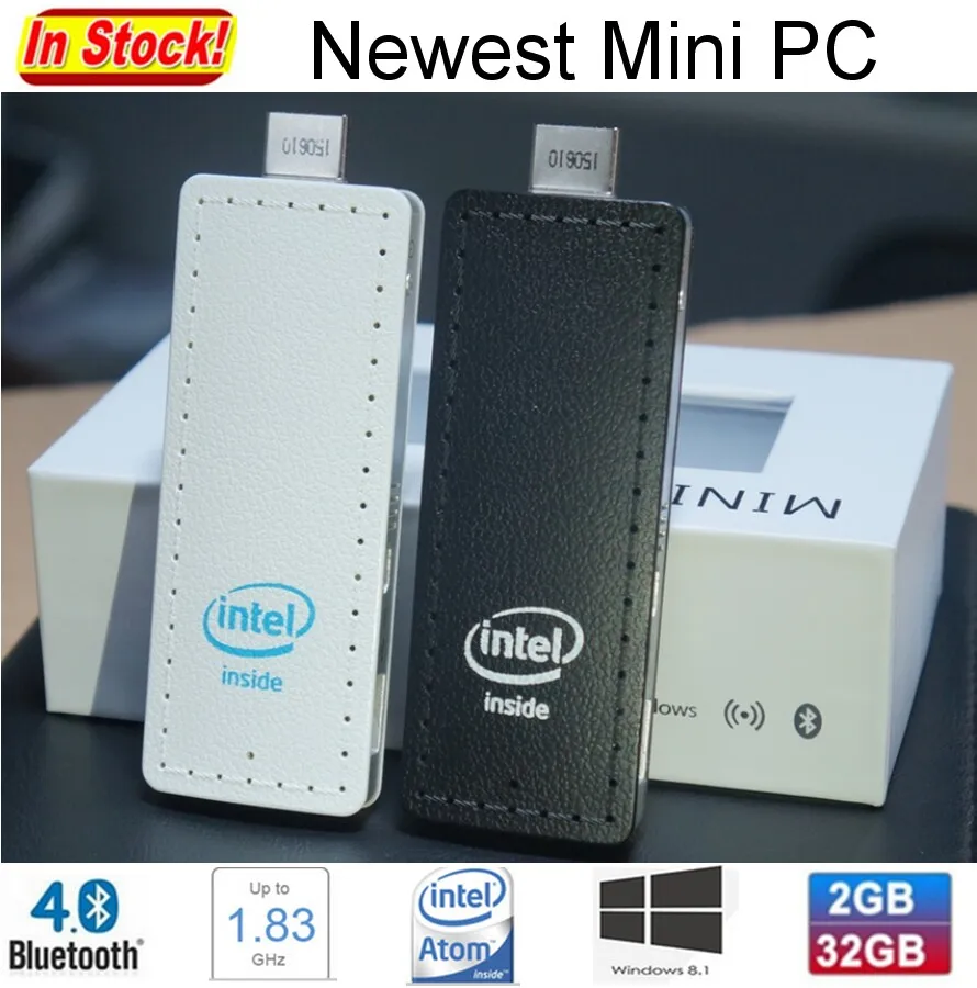  Intel Mini PC Windows 8.1 OS TV Box Computer Stick Mini Computer PC Z3735F 2GB/32GB HDMI WiFi Bluetooth 4.0 Stick Mini PC Stock 