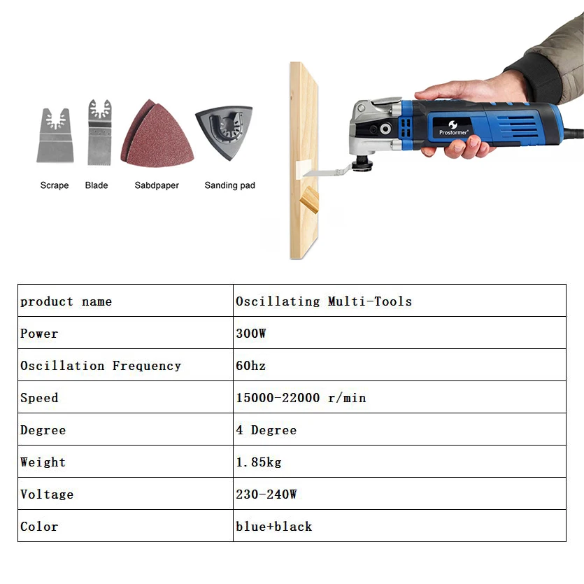 Prostormer Variable Speed Renovator Electric Multifunction tool Oscillating Kit Multi-Tools Home Decoration Trimmer Electric Saw Prostormer Variable Speed Renovator Electric Multifunction tool Oscillating Kit Multi-Tools Home Decoration Trimmer Electric Saw