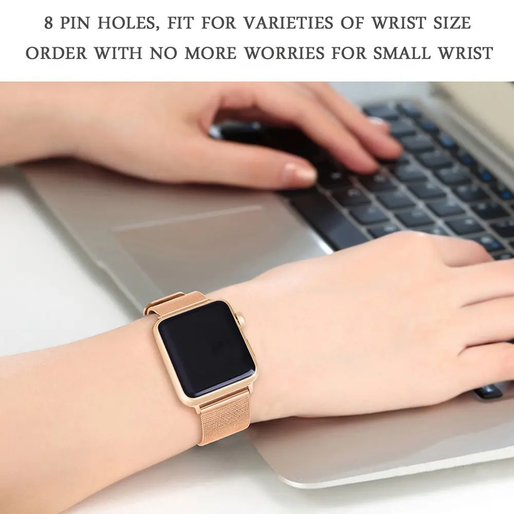 For-Apple-Watch-Band-Case-38mm-42mm-Milanese-Loop-original-color-Adjustable-Classic-Metal-iwatch-Stap-Watch-Series-3-2-1-Sport-Bands-Steel-Mesh-Not-Magnetic (62)