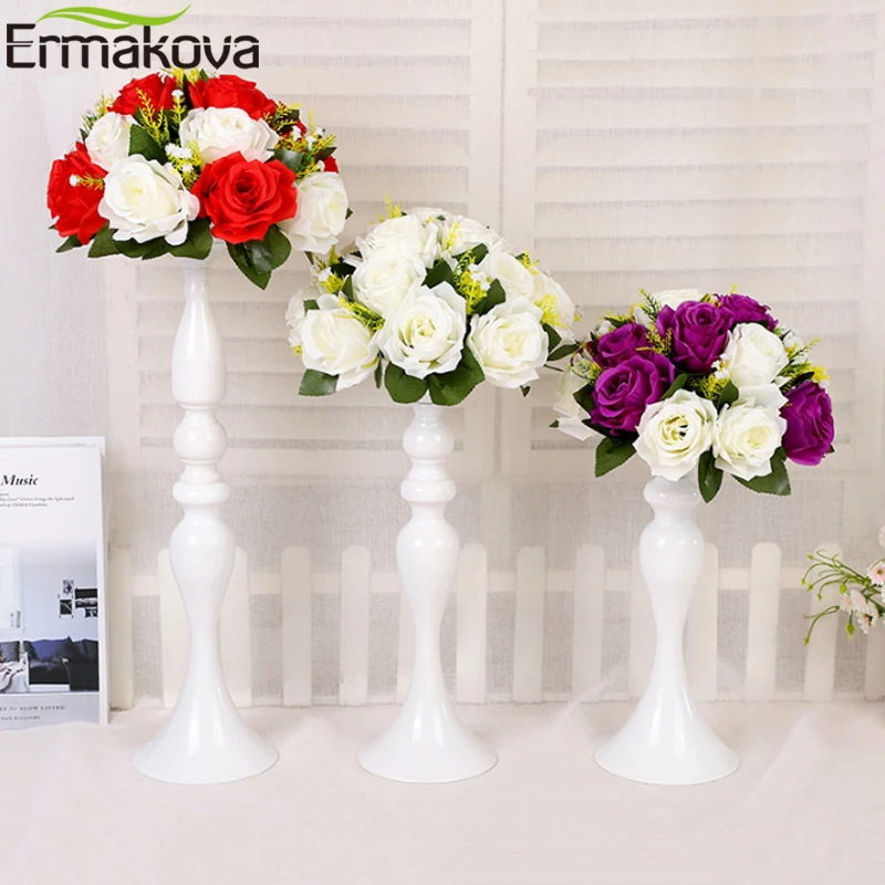 ERMAKOVA подсвечники стойка колонна подсвечник событие дорога свинец цветок стойка для вазы стол Свадебные центральные вечерние украшения для ужина