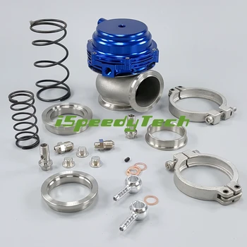 

Performance 44mm V-Band External Turbo Wastegate+Inlet /Outlet Flanges Clamp SS304 BLUE Universal