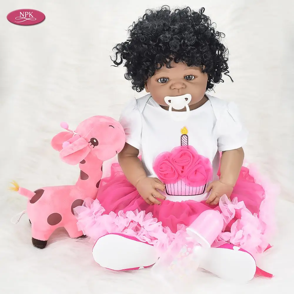 

NPK 55CM Full Body Silicone Reborn Baby Dolls Toys For Girls Lifelike Princess Reborn Toddler Doll Realista Bebe Menina Bonecas