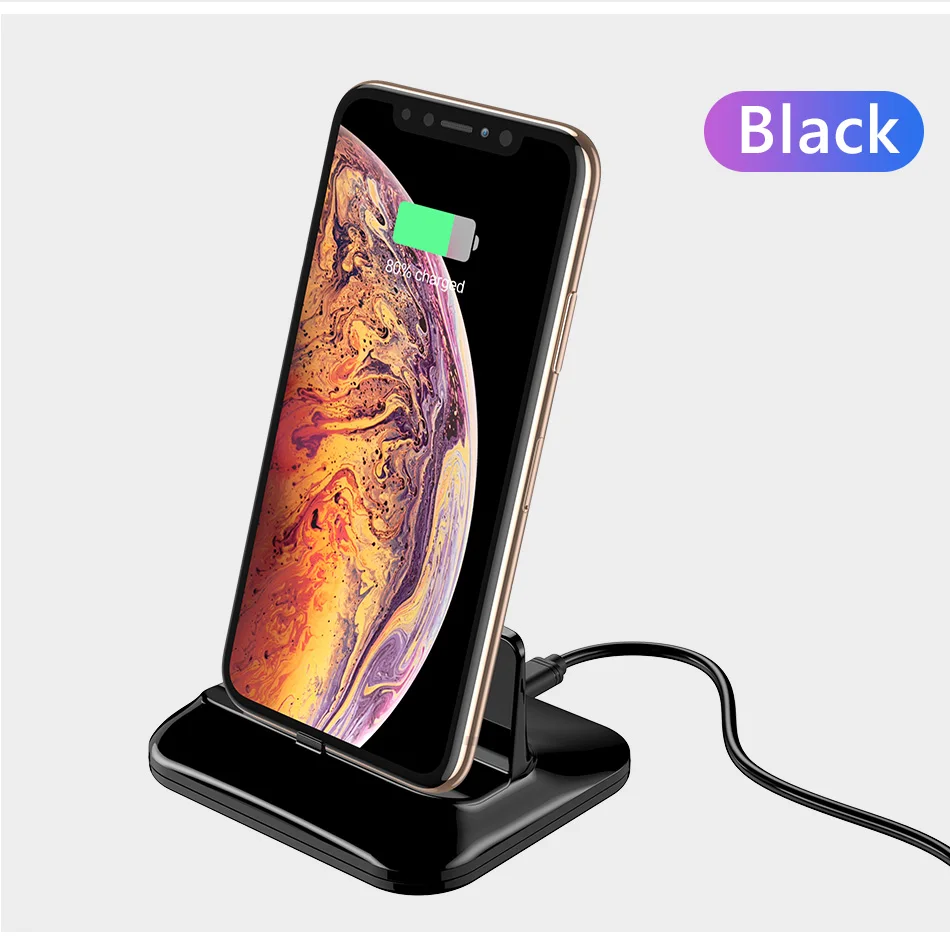 !ACCEZZ 2 in 1 Phone Stand Holder Magnetic Charger For iphone 8 X Plus Universal Type-C Micro USB 8 Pin Desktop Charge For Xiaomi (13)