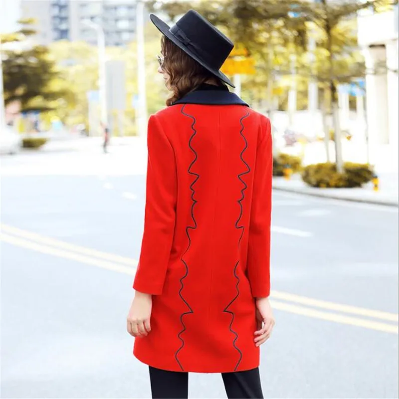 Mince Manteau Automne D'hiver Longue Section Mode 2018 De Nouvelle Et Laine HnRWcFvW4