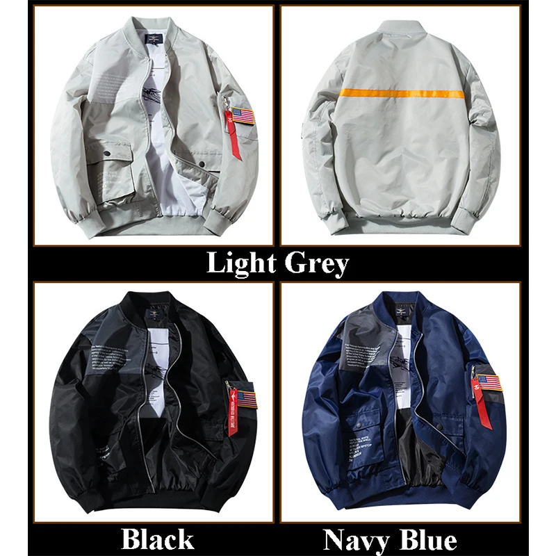 New  Men Bomber Jacket Casual Big Size Mens Jackets Coats Print Baseball Jacket Man Streetwear Plus Size