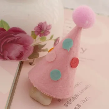 

240pcs/lot Mini Felt Baby Birthday Crown Christmas Hat First Birthday Hat Headwear Accessories