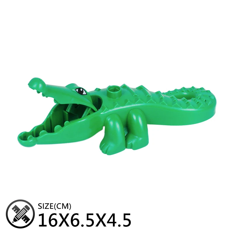 Big size Model Building Blocks accessory children DIY Toys Compatible with Duplo Animals set panda cow giraffe horse Bricks gift