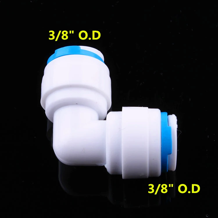 

10PCS Equal 3/8" Tube Union Elbow Quick Connector 3/8" Hose Connection Push Fit To 3/8" Tube Quick Fittings