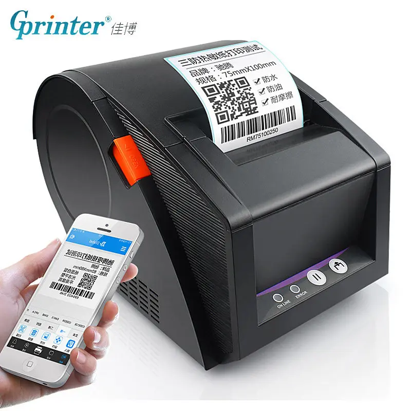 Gprinter принтер для этикеток с Bluetooth термопринтер штрих-кода 20 мм до 80 мм бумага для наклеек для Android iOS мобильного телефона