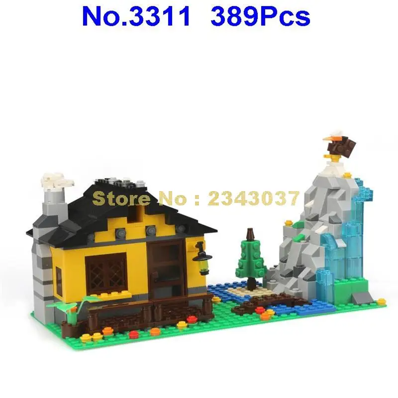 

3311 389pcs architecture the mountain hut model building blocks Toy
