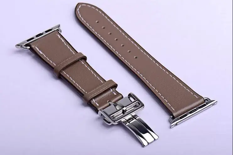 Новинка, ремешок из натуральной кожи петлевой для часов Apple Watch, ремешок с пряжкой для iwatch 38 мм 42 мм 40 мм 44 мм серии 4 3 2 1