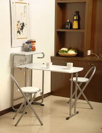 Special Price Japanese Style free-installation doulbe Eat desk and chair, density board folding table folded seat 1 table+ 2 chairs Special Price Japanese Style free-installation doulbe Eat desk and chair, density board folding table folded seat 1 table+ 2 chairs
