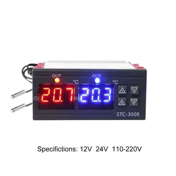 

Dual Digital Thermostat Temperature Controller For Incubator Two Relay Output Thermoregulator Heater And Cooler