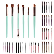Professional 6Pcs/Sets Eye Shadow Foundation Eyebrow Lip Brush Makeup Brushes Comestic Tool Make Up Eye Brushes beauty and the beast rose flower makeup brushes professional 5 pcs sets metal hand wand eye shadow lip brush makeup brushes