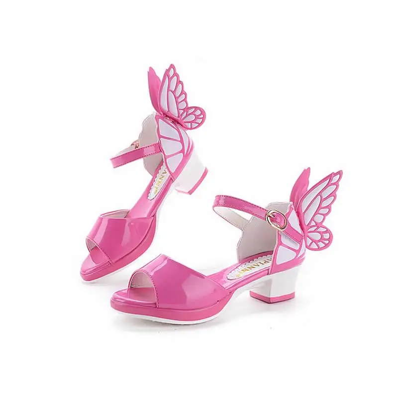 

2016Girls sandals summer new Korean version of the small high-heeled shoes children sandals princess shoes sweet fish head tide