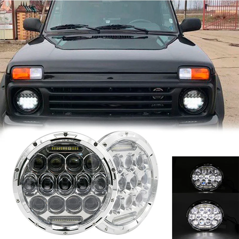 75W 7 inch Round LED Headlight Bulb FOR Jeep Wrangler JK Hummer Lada 4x4 urban Niva Headlamp Driving Light with DHL   未标题-5