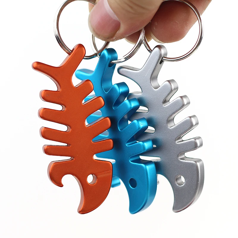 300pcs/lot Fish bottle opener, fish bone bottle opener keychain, free