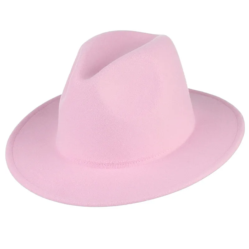 GEMVIE All match Pink Fedora Hat For 