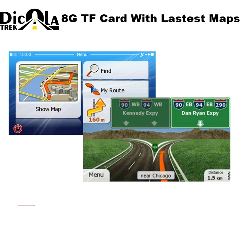 GPS accessories 8G gps maps sd card 2018 latest Map for WinCE car gps navigation map Europe/Russia/USA/CA/AU/Israel Car gps map